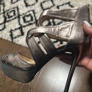 Jessica Simpson Silver Strappy Heels